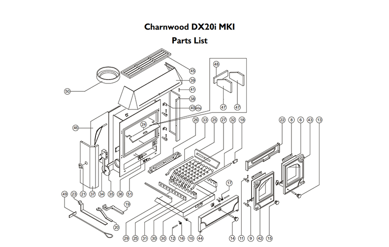 Charnwood Spare Stove Parts