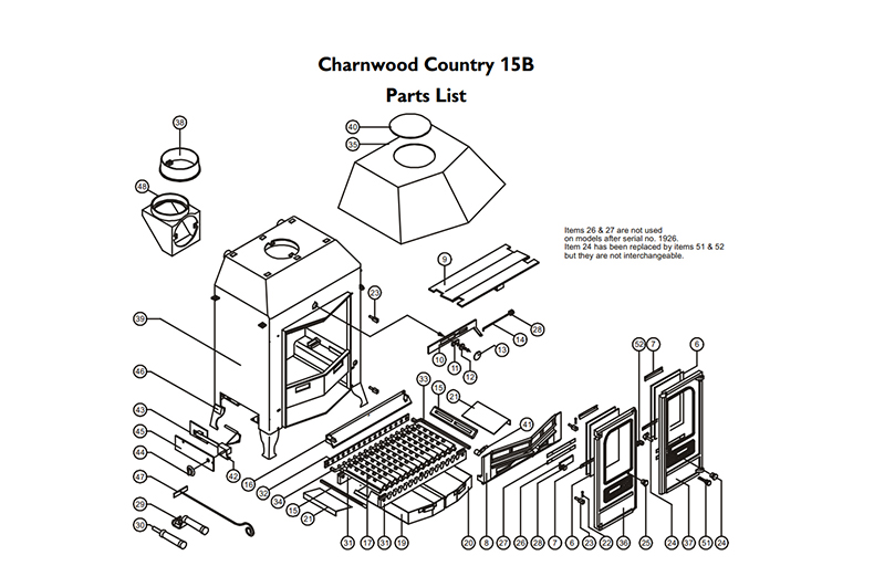 Charnwood Country Stove Parts