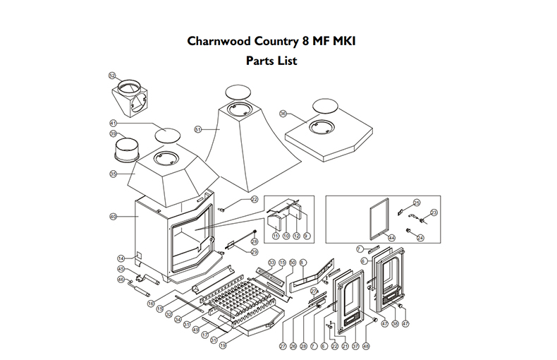 Country Stove Charnwood Spare Parts