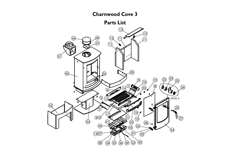 Charnwood Spare Cove Parts